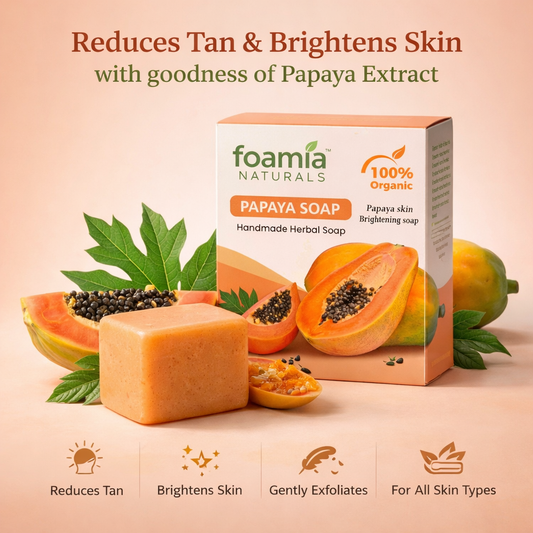 Papaya Herbal Soap Pack of 3 (300g) – Natural Skin Brightening & Deep Cleansing