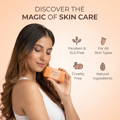 Papaya Herbal Soap Pack of 3 (300g) – Natural Skin Brightening & Deep Cleansing